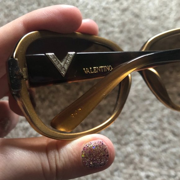 Valentino Sunglasses V613SR 213 Havana/Gold 57MM